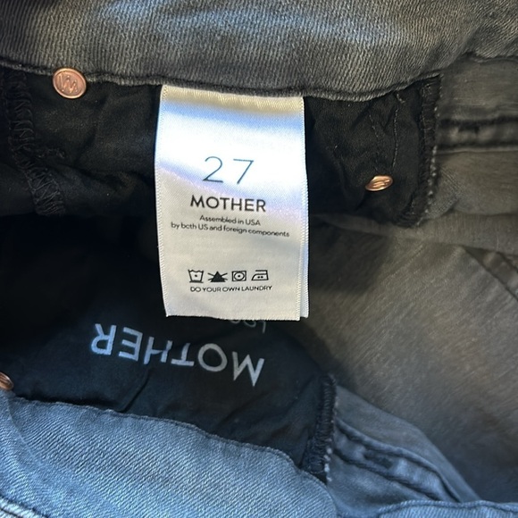 MOTHER Looker Ankle Fray Jean Last Chance Saloon Gray Distressed Sz 27 - Picture 11 of 15